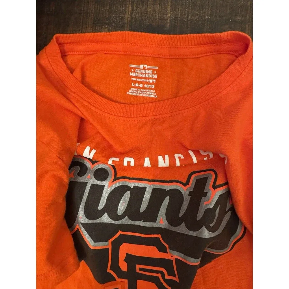 San Francisco Giants Youth Large 10/12 Orange T-Shirt MLB Genuine Merchandise